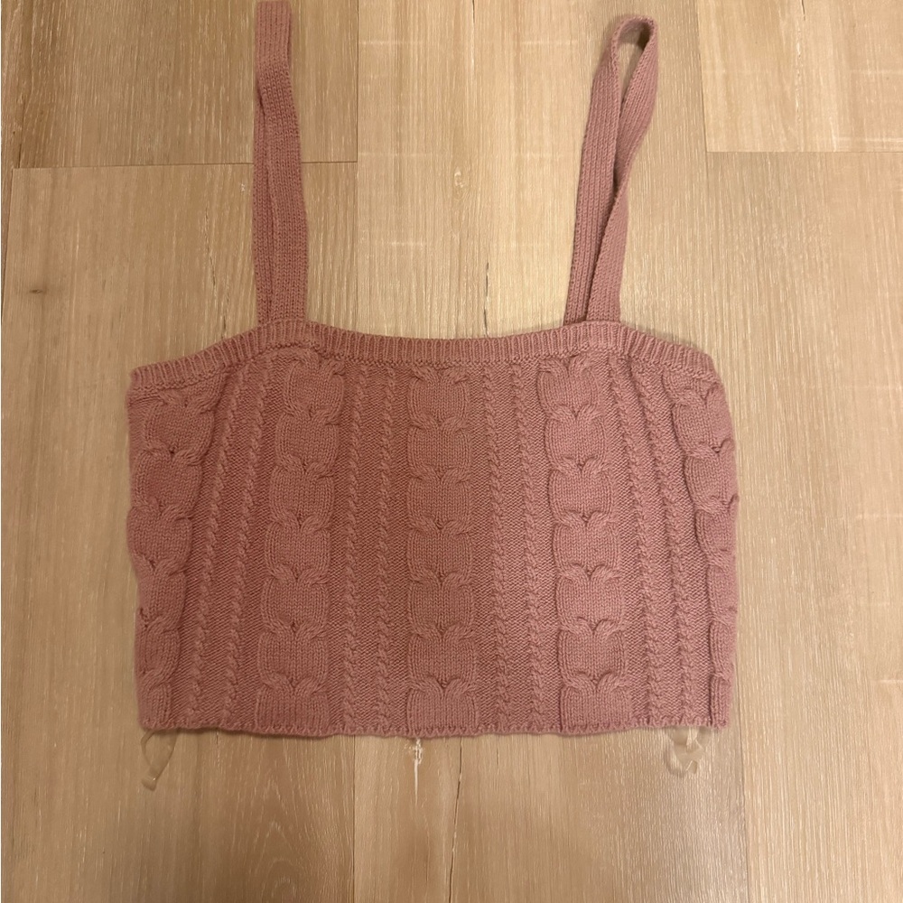 Wild Fable Pink Ribbed Crop Top